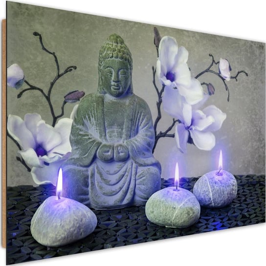 Obraz dekoracyjny FEEBY, Buddha świeca orchidea zen 60x40 Feeby