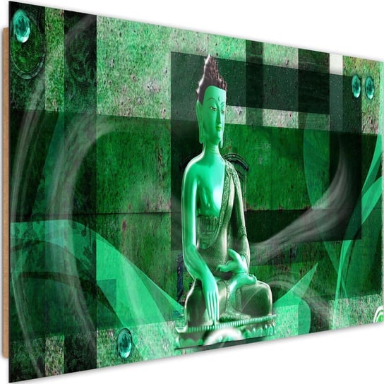 Obraz dekoracyjny FEEBY, Buddha Zen zielony 120x80 Feeby