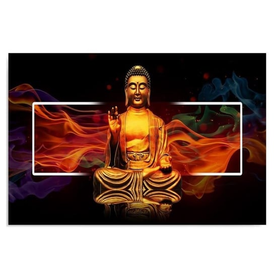 Obraz dekoracyjny FEEBY, Buddha Złoty Abstrakcja 120x80 Feeby