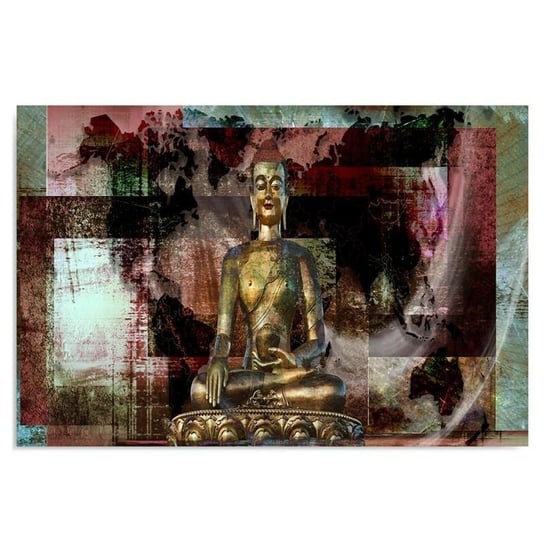 Obraz dekoracyjny FEEBY, Buddha Złoty Abstrakcja 80x60 Feeby