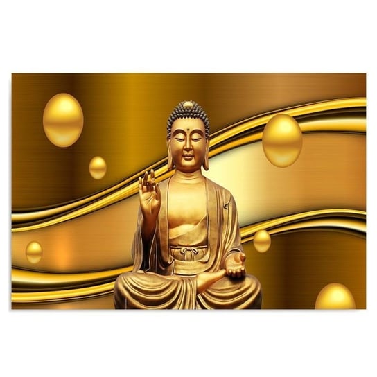 Obraz dekoracyjny FEEBY, Buddha Złoty Feng Shui 80x60 Feeby