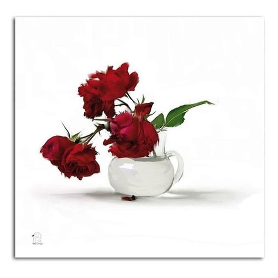 Obraz dekoracyjny FEEBY, Czerwone róże w wazonie 50x50 Feeby