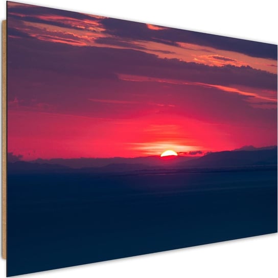 Obraz dekoracyjny FEEBY, Czerwony Zachód Słońca 120x80 Feeby