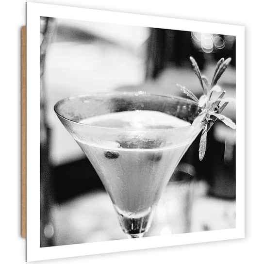 Obraz dekoracyjny FEEBY, Drink Rozmaryn Czarno Biały 60x60 Feeby