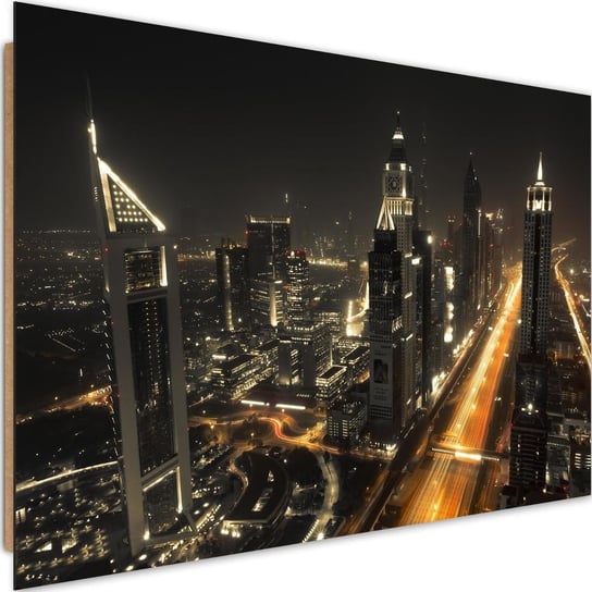 Obraz dekoracyjny FEEBY, Dubaju Noc Miasto 60x40 Feeby