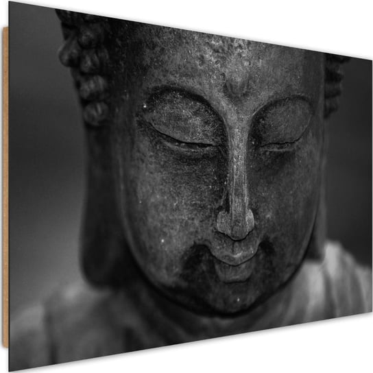 Obraz dekoracyjny FEEBY, Głowa i Medytujący Buddha 120x80 Feeby