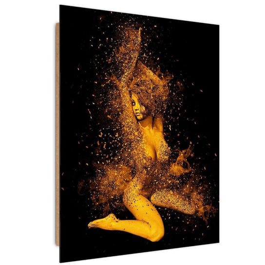 Obraz dekoracyjny FEEBY, Kobieta Akt Złoty Pył 60x90 Feeby