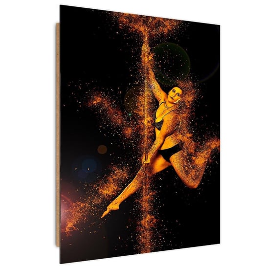 Obraz dekoracyjny FEEBY, Kobieta Taniec Rura Złoty 60x90 Feeby