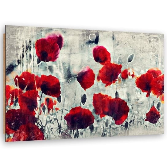 Obraz dekoracyjny FEEBY, Malowane Czerwone Maki 120x80 Feeby