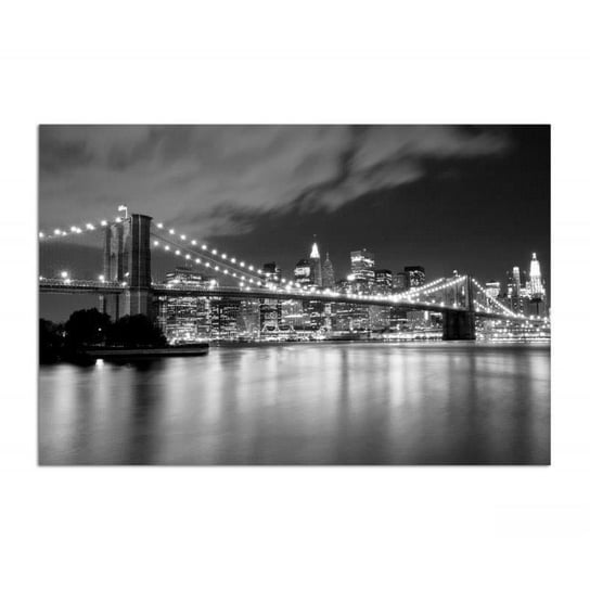 Obraz dekoracyjny FEEBY, Nowy Jork Most Czarno Biały 70x50 Feeby