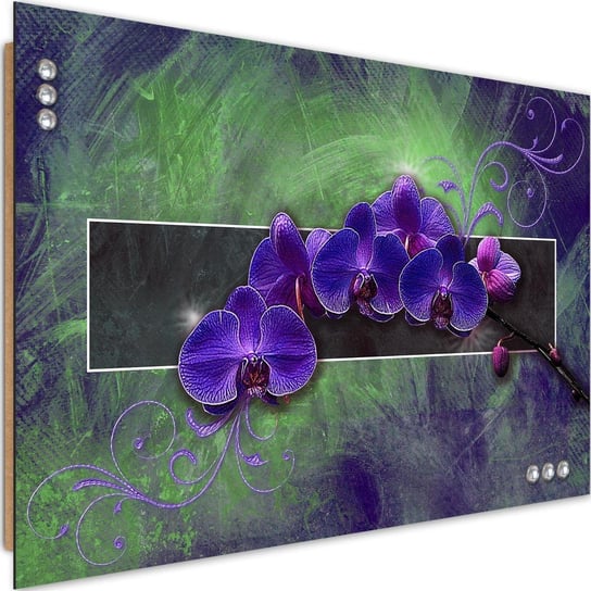 Obraz dekoracyjny FEEBY, Orchidea Kwiat Natura Fiolet 120x80 Feeby