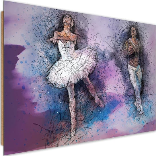 Obraz dekoracyjny FEEBY, Para tańcząca balet Lila 60x40 Feeby