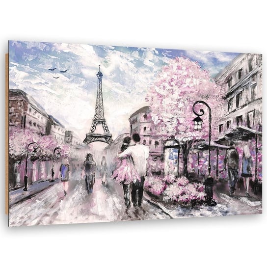 Obraz dekoracyjny FEEBY, Paryż Miasto Różowy Olejny 120x80 Feeby