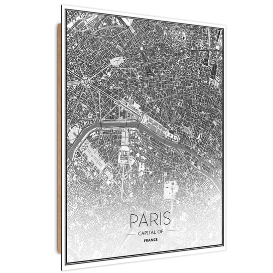 Obraz dekoracyjny FEEBY, Paryż Plan Miasta 60x90 Feeby