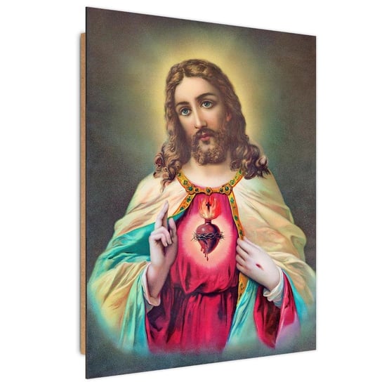 Obraz dekoracyjny FEEBY, REPRODUKCJA Serce Jezusa 80x120 Feeby