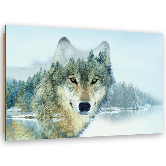 Obraz dekoracyjny FEEBY, Zwierzęta Natura Wilk Góry 120x80 Feeby