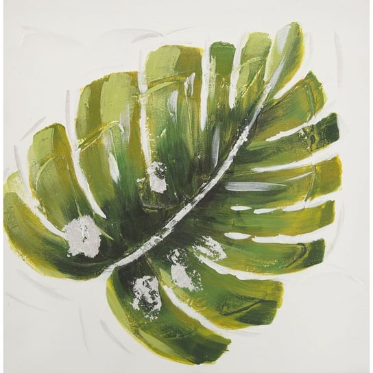 Obraz dekoracyjny LECTUS Liść 2, zielono-biały, 30x30 cm Lectus