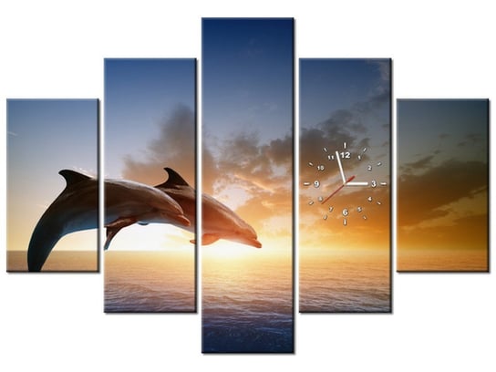 Obraz, Delfiny, 5 elementów, 150x105 cm Oobrazy