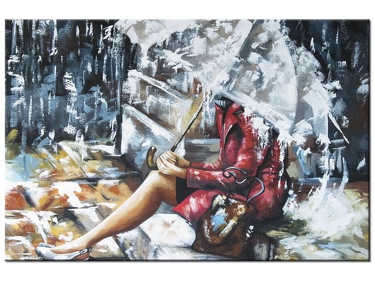 Obraz Deszczowa dziewczyna, 90x60 cm Oobrazy