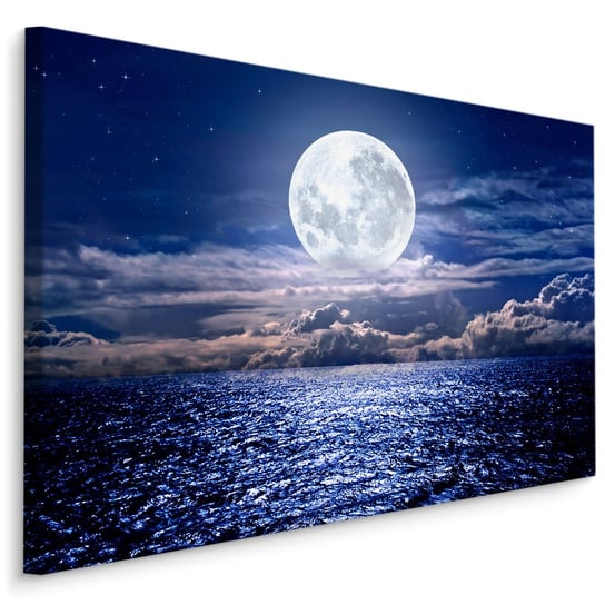 Obraz Do Jadalni Księżyc W Pełni Nad Morzem Pejzaż Dekoracja 40cm x 30cm Muralo