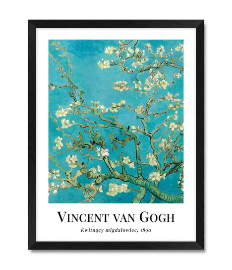 Obraz do kuchni łazienki reprodukcja Kwitnący migdałowiec Vincent van Gogh 32x42 cm iWALL studio