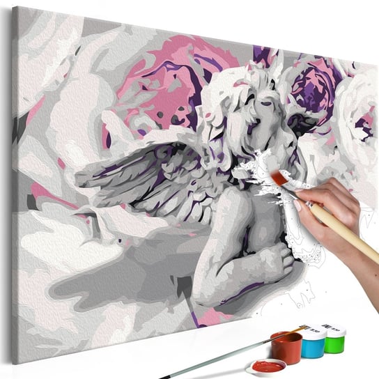 Obraz do malowania: Amorek z różami, 60x40 cm zakup.se