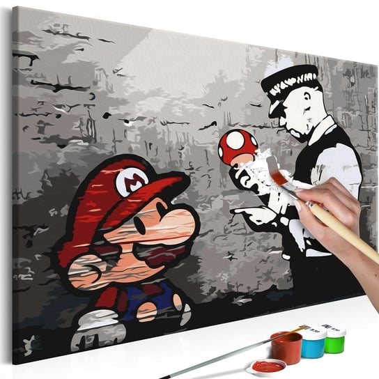 Obraz do malowania: Banksy, Mario Bros, 60x40 cm zakup.se