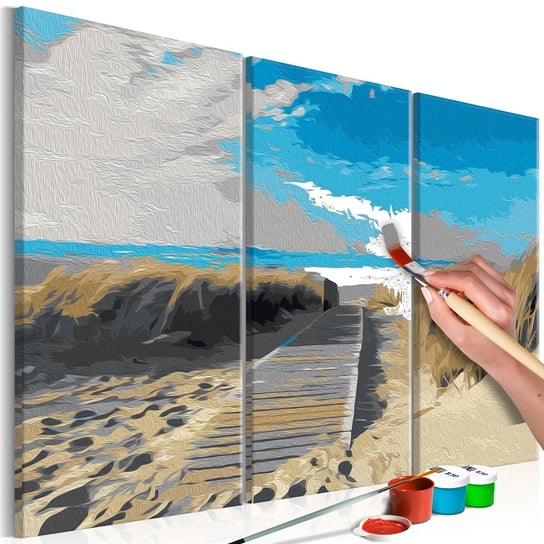 Obraz do malowania: Błękitne niebo i plaża, 60x40 cm zakup.se