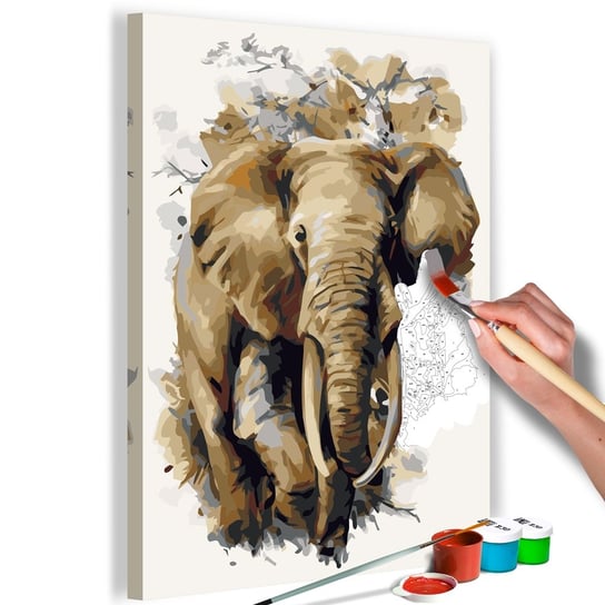 Obraz do malowania: Brązowy duży słoń 40x60 cm zakup.se