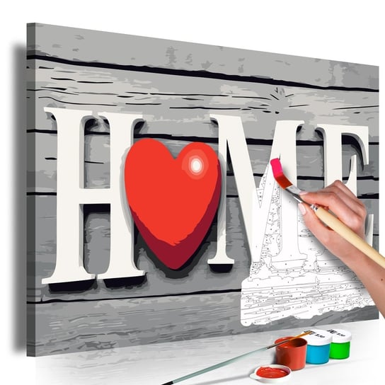 Obraz do malowania: HOME i serce, 60x40 cm zakup.se
