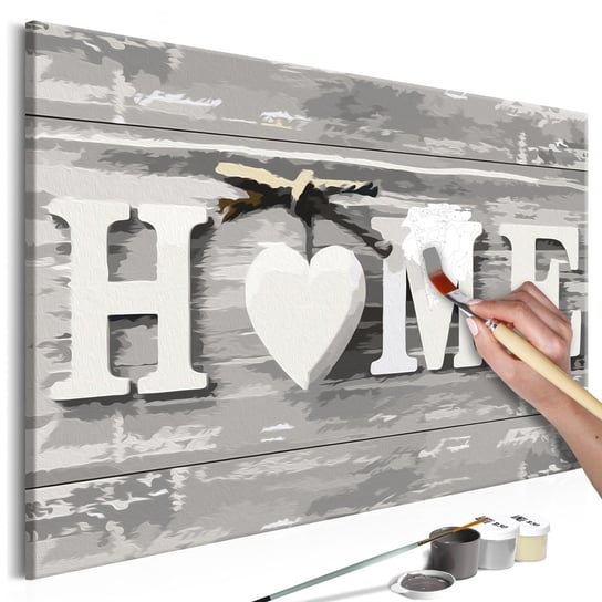 Obraz do malowania: HOME i serce, 60x40 cm zakup.se