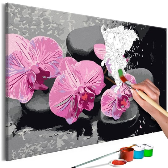 Obraz do malowania: Malownicza orchidea na wodzie, 60x40 cm zakup.se