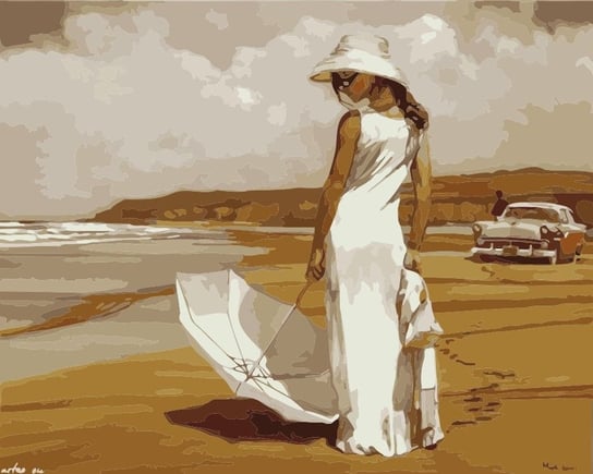Obraz do malowania po numerach - Kobieta nad morzem (R-237) HEDO