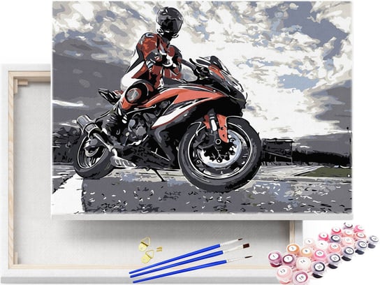Obraz do malowania po numerach Motor Motocyklista / beliart beliart