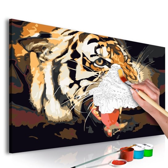 Obraz do malowania: Pomarańczowy tygrys, 60x40 cm zakup.se