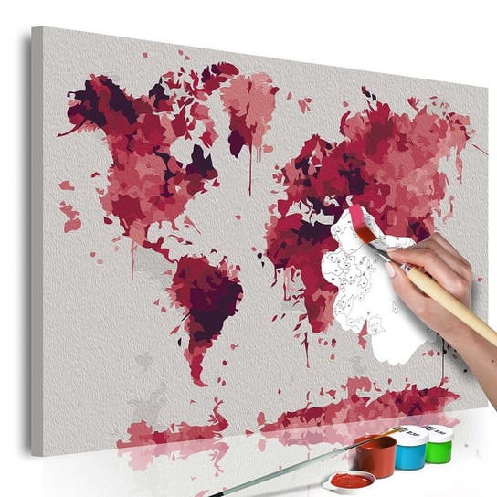 Obraz do malowania: Różowa mapa, 60x40 cm zakup.se