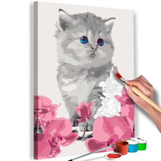Obraz do malowania: Szary kotek 40x60 cm zakup.se