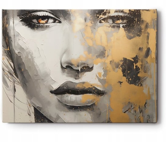 Obraz do Salonu Canvas na ścianę 120x80 cm Duży Portret kobiety abstrakcja Decormint