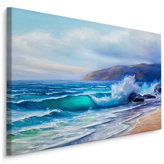 Obraz Do Salonu MORZE Plaża Tropiki Fale 3D Malunek Pejzaż 120cm x 80cm Muralo