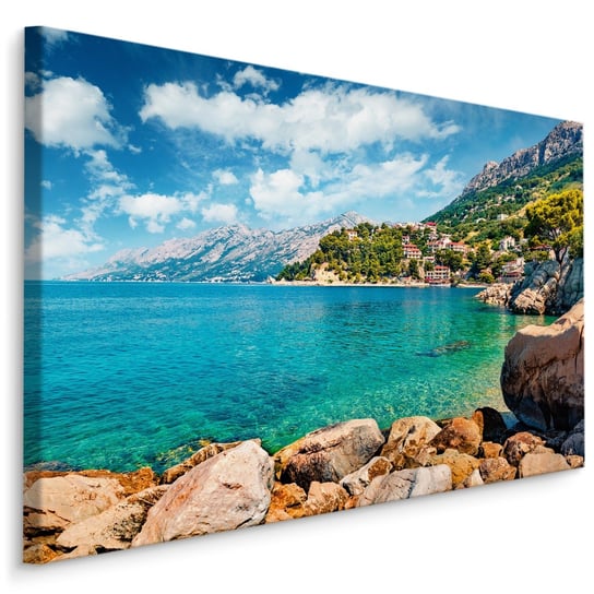 Obraz Do Salonu WYBRZEŻE Morskie Chorwacja Pejzaż Natura 40cm x 30cm Muralo