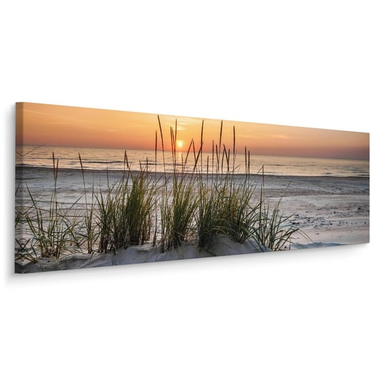 Obraz Do Salonu ZACHÓD Słońca Plaża Wydmy Morze Panorama Pejzaż 145cm x 45cm Muralo