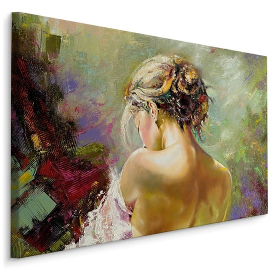 Obraz Do Sypialni Kolorowy PORTRET Kobiety Abstrakcja Malarstwo 120cm x 80cm Muralo