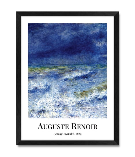 Obraz do sypialni pejzaż morski morze fale reprodukcja Auguste Renoir 32x42 cm iWALL studio