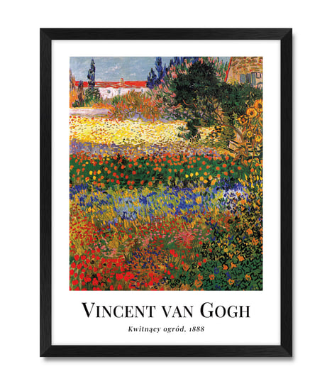 Obraz do sypialni salonu Kwitnący ogród kwiaty reprodukcja Vincent van Gogh 32x42 cm iWALL studio
