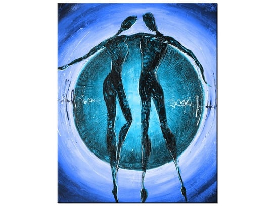Obraz Do tanga trzeba dwojga w niebieskim, 40x50 cm Oobrazy