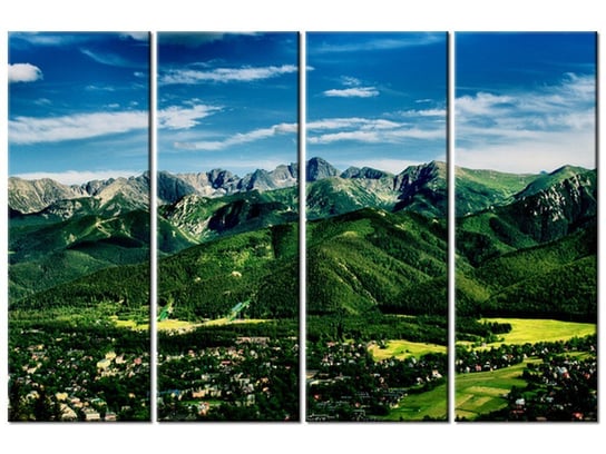 Obraz Dolina w Tatrach, 4 elementy, 120x80 cm Oobrazy