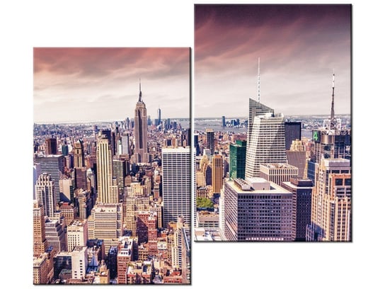 Obraz Drapacze chmur w NY, 2 elementy, 80x70 cm Oobrazy