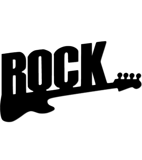 Obraz Drewniany Dekoracja Loft 100cm x 48.7cm -  Rock Gitara Inna marka