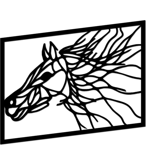 Obraz Drewniany Dekoracja Loft 100cm x 72.8cm -  Drewniany Panel Koń konie 3d Inna marka
