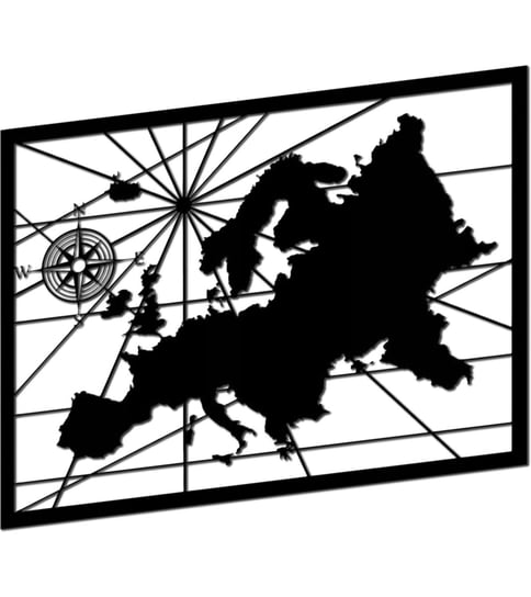 Obraz Drewniany Dekoracja Loft 100cm x 75.7cm -  Mapa Europy Inna marka